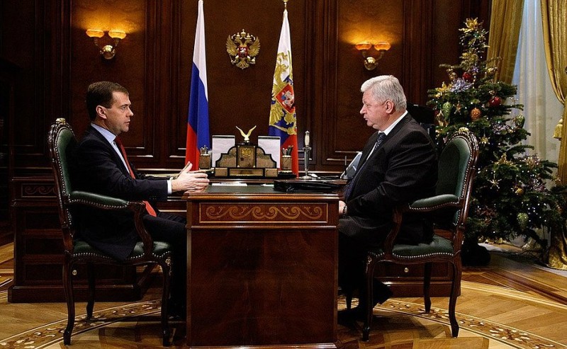Встреча Дмитрия Медведева и Михаила Шмакова